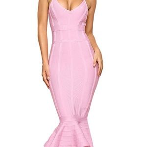 Blush Mermaid Fitted Dress